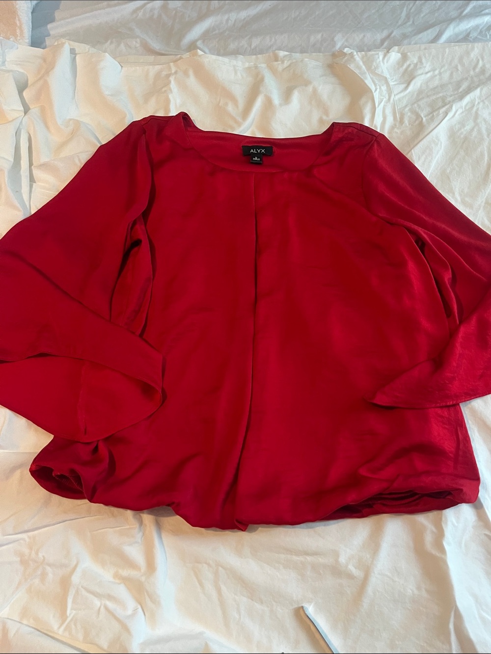 Alyx Red Silk-Blend Long Sleeve Blouse